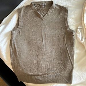 Grey 100% Wool Sweater Vest